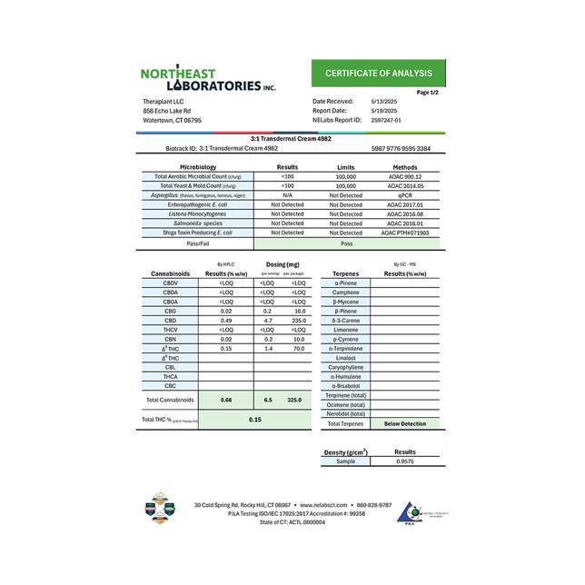 Theraplant - 3:1 Transdermal Cream (50mL) C0040000982 - Image 3