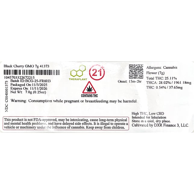 Theraplant - Black Cherry GMO (H) Flower  C0040001373 - Image 2