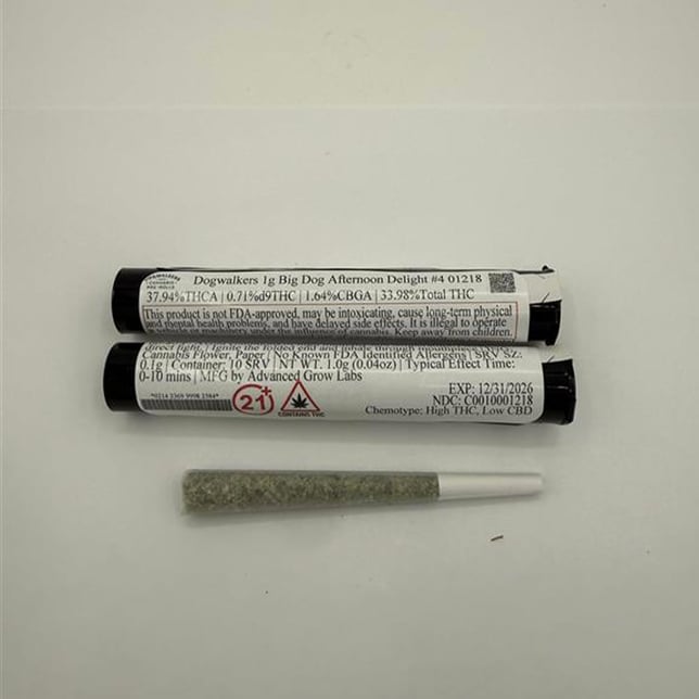 Dogwalkers - Afternoon Delight #4 (H) 1g Pre-Roll 1pk (1g) C0010001218 - Image 2