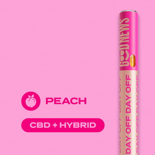 DAY OFF: Peach 1:2 CBD:THC Cartridge (300mg) - Image 4