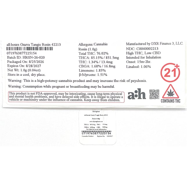 all:hours Guava Tangie (S) Live Rosin C0040002213 - Image 3