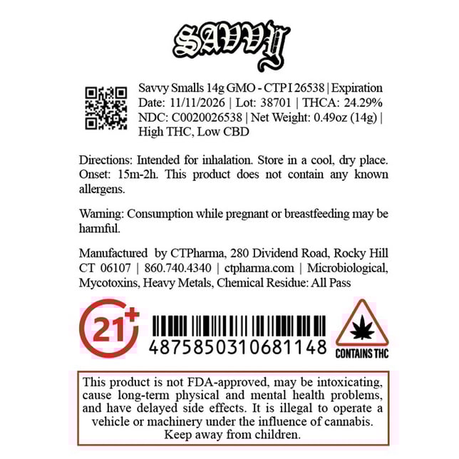 Savvy - GMO (I) Smalls  C0020026538 - Image 2