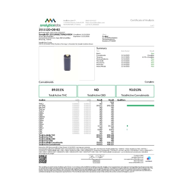 Select - Old School Blue (H) BRIQ Disposable Vape (2g) C0030001221 - Image 3