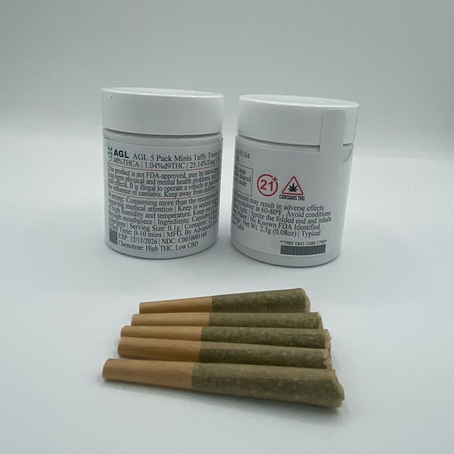 AGL - Taffy Twist (I) 0.5g Pre-Rolls 5pk (2.5g) C0010001164 - Image 2