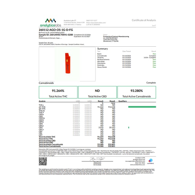 Amigos - Orange Sherbet (S) Live Resin Disposable Vape (1g) C0060000394 - Image 6