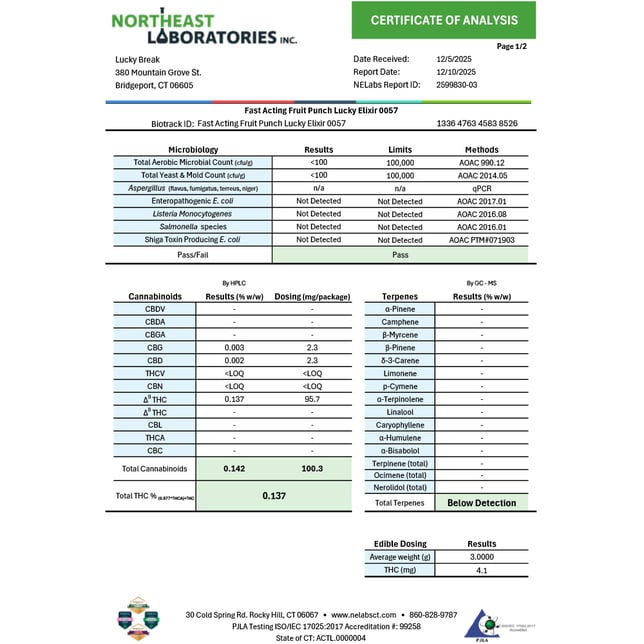 Lucky Break - Fruit Punch (H) Fast Acting Lucky Elixir (70g) C0130000057 - Image 3