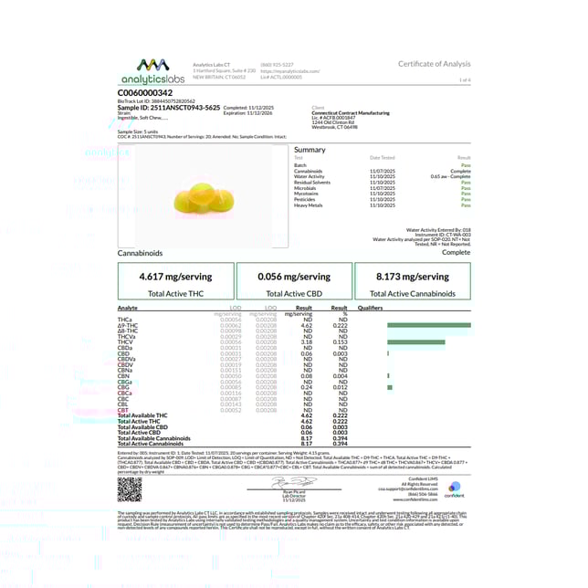 Camino - Sour Tropical Burst (S) Gummies (9.24mg THC 6.36mg THCV 10pk) C0060000342 - Image 3