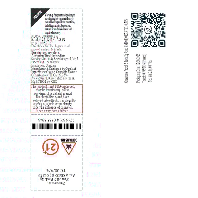 Grassroots - Astro GMO (I) 0.4g Pre-Rolls 5pk (2g) C0030001373 - Image 2