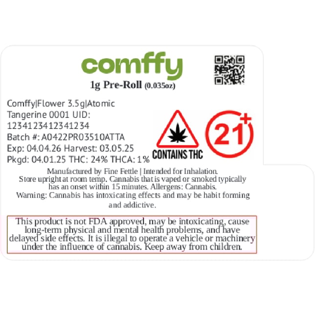 Comffy - Homebody (I) 1g Pre-Roll 1pk (1g) C0140000125 - Image 2