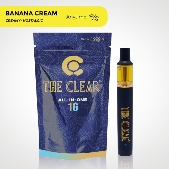 The Clear Original All in One Disposable 1000mg | Banana Cream - Image 1