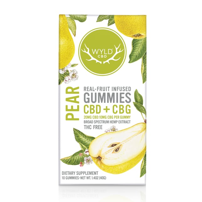 200mg Pear CBD:CBG Gummies | 10-pack - Image 1