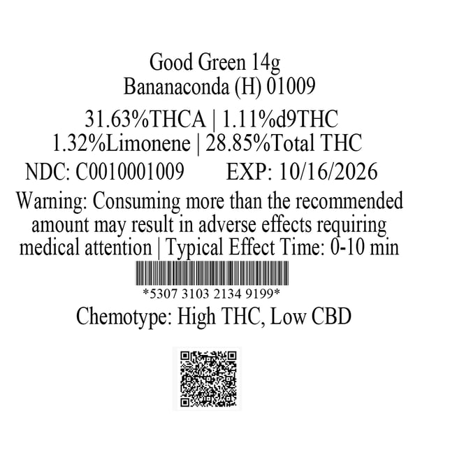 Good Green - Bananaconda (H) Flower  C0010001009 - Image 3