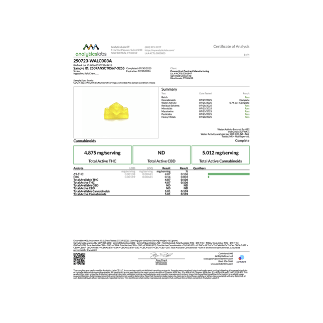 Wana Quick - Limoncello (H) Fast Acting Gummies (4.87mg 20pk) C0060000234 *NP - Image 3 Wana Quick - Limoncello (H) Fast Acting Gummies (4.87mg 20pk) C0060000234 *NP - Image 3