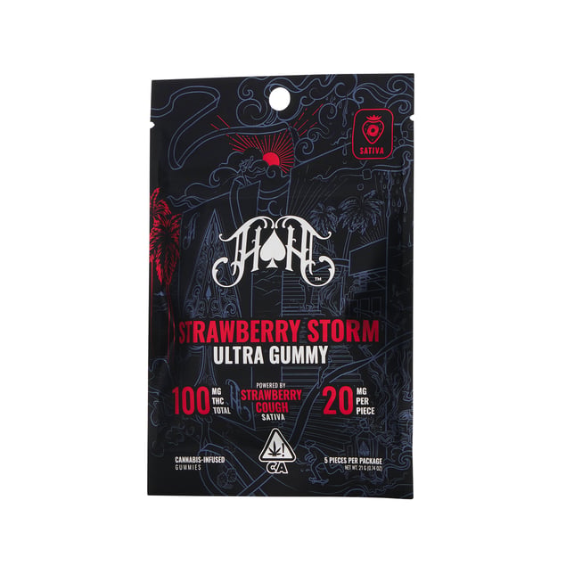 Strawberry Storm | Sativa - Ultra Pure Gummies - 100mg THC - Image 2 Strawberry Storm | Sativa - Ultra Pure Gummies - 100mg THC - Image 2