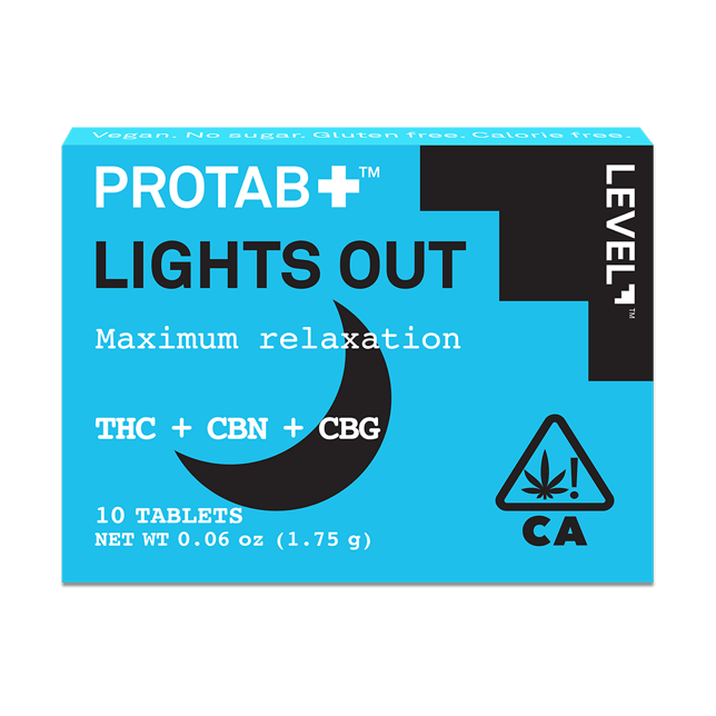 PROTAB+ LIGHTS OUT [10pk] (200mg D9 THC/50mg CBN/50mg D8 THC/20mg THCa/20mg CBG) - Image 1
