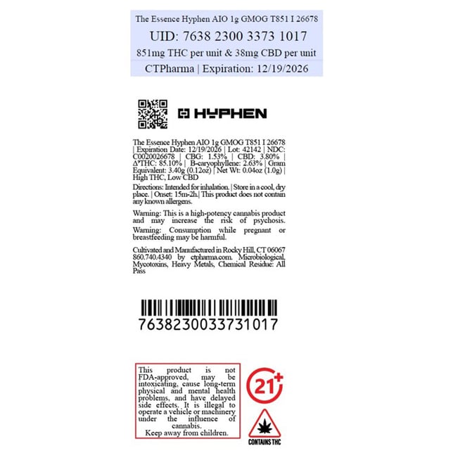 The Essence - GMOG (I) Hyphen Battery and Pod Bundle (1g) C0020026678 - Image 4