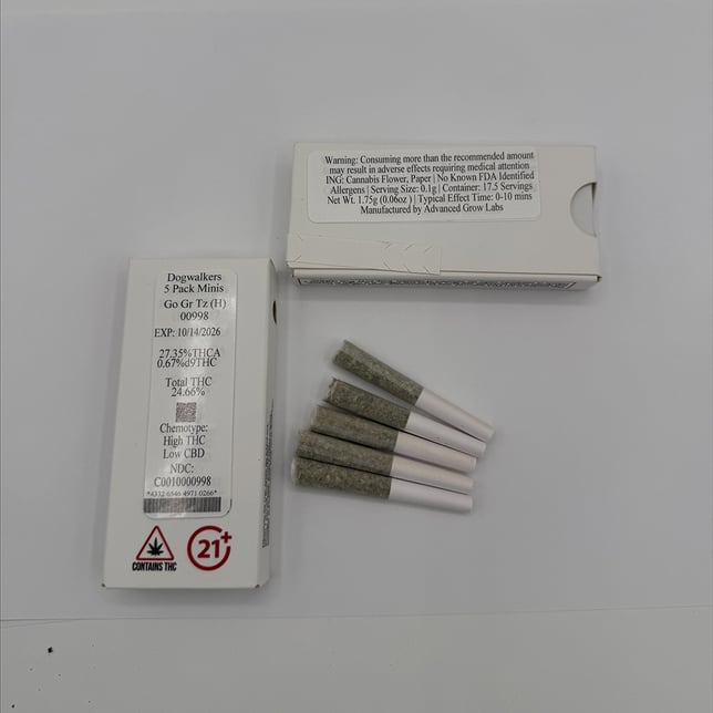 Dogwalkers - Go Gr Tz (H) 0.35g Pre-Rolls 5pk (1.75g) C0010000998 - Image 2