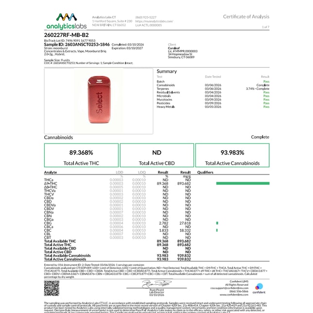 Select - Moonburst (H) BRIQ Flavor Series Disposable Vape (2g) C0030001571 - Image 3