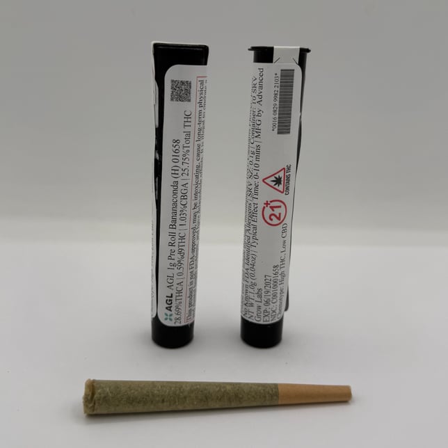 AGL - Bananaconda (H) 1g Pre-Roll 1pk (1g) C0010001658 - Image 2