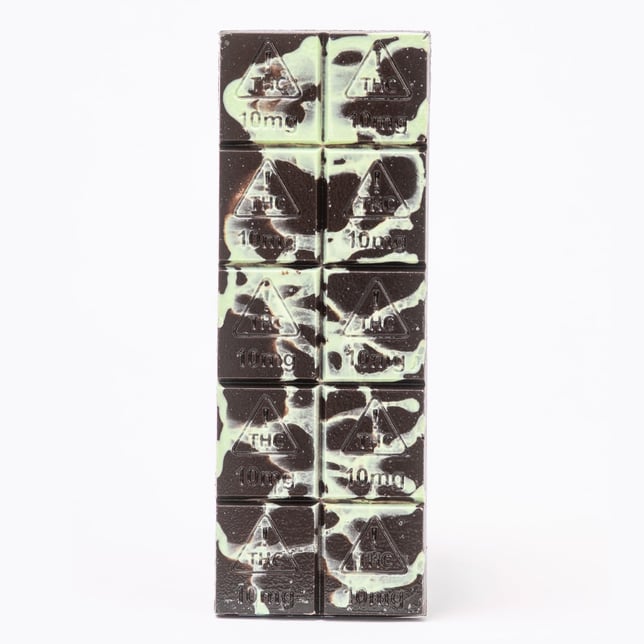 Mint Dark Chocolate Bar (100mg) - Image 2
