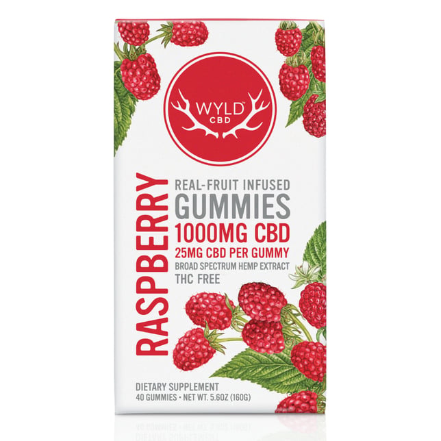 1000mg Raspberry CBD Gummies | 40-pack - Image 1 1000mg Raspberry CBD Gummies | 40-pack - Image 1
