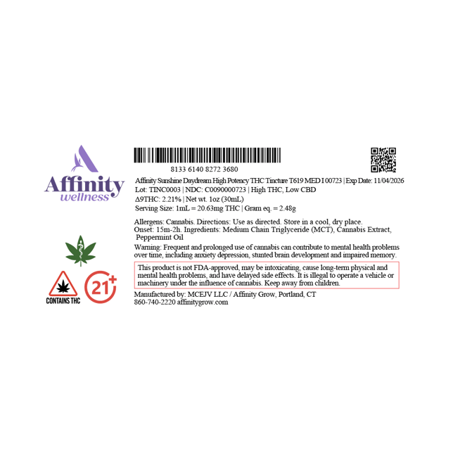 Affinity Grow - Sunshine Daydream (I) Tincture (30mL) C0090000723 - Image 2 Affinity Grow - Sunshine Daydream (I) Tincture (30mL) C0090000723 - Image 2