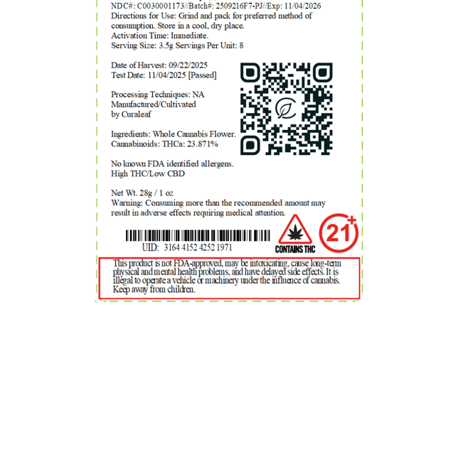 Curaleaf - Pomme Jelly (S) Flower  C0030001173 - Image 4