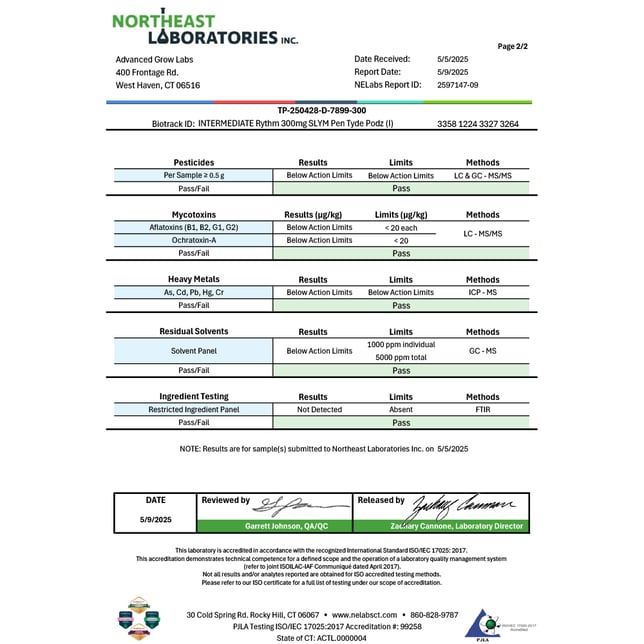 Rythm - Purple Tyde (I) SLYM Disposable Vape (0.3g) C0010000719 - Image 5