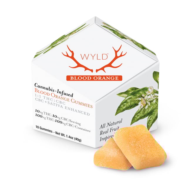Blood Orange 1:1 CBC + Sativa Enhanced Gummies | 100mg THC:100mg CBC - Image 1 Blood Orange 1:1 CBC + Sativa Enhanced Gummies | 100mg THC:100mg CBC - Image 1