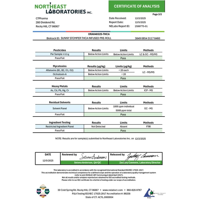CTPharma - Sunny Stomper (H) THCA Infused Pre-Roll 1pk (1g) C0020026293 *NP - Image 4