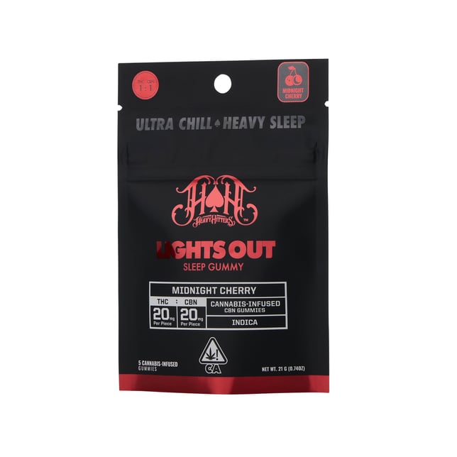 Midnight Cherry Lights Out Sleep Gummies | 100mg THC - 100mg CBN - Image 2