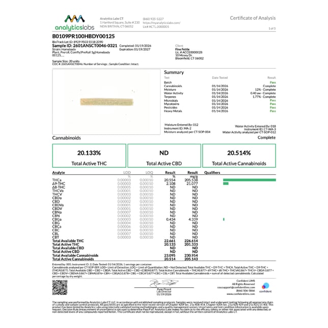 Comffy - Homebody (I) 1g Pre-Roll 1pk (1g) C0140000125 - Image 3
