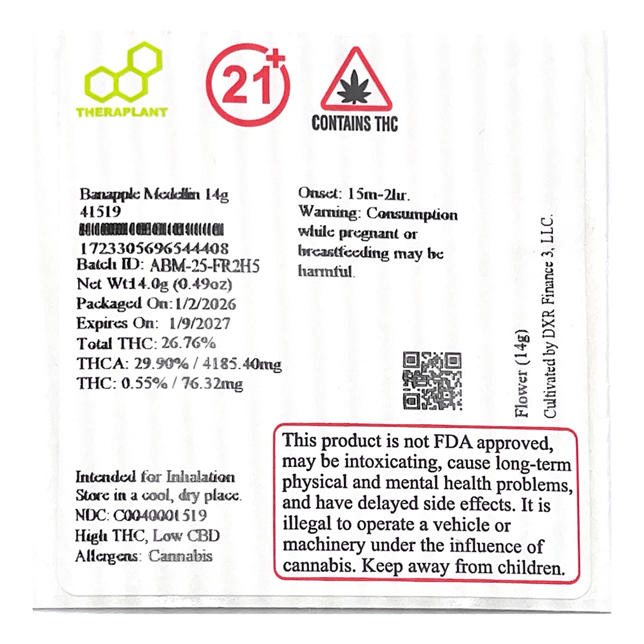 Theraplant - Banapple Medellin (H) Flower  C0040001519 - Image 2