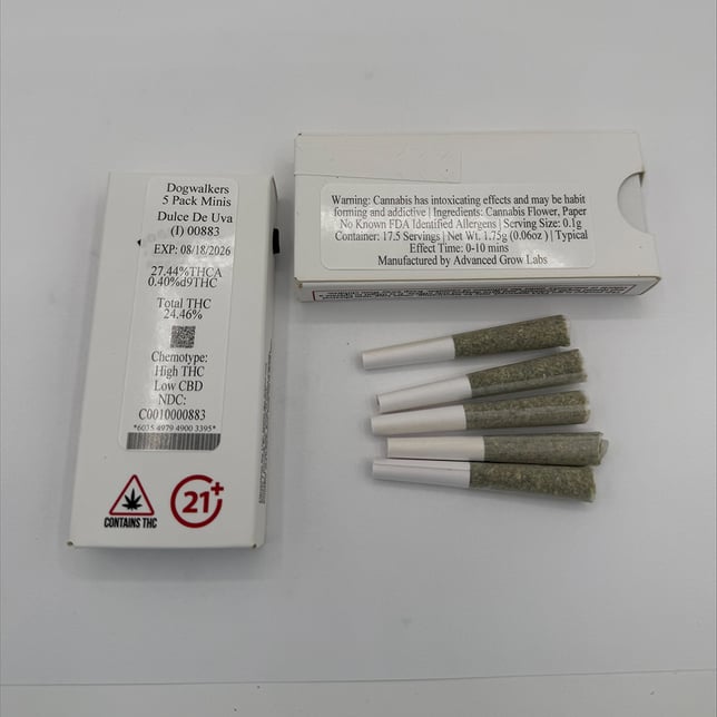 Dogwalkers - Dulce De Uva (I) 0.35g Pre-Rolls 5pk (1.75g) C0010000883 - Image 2