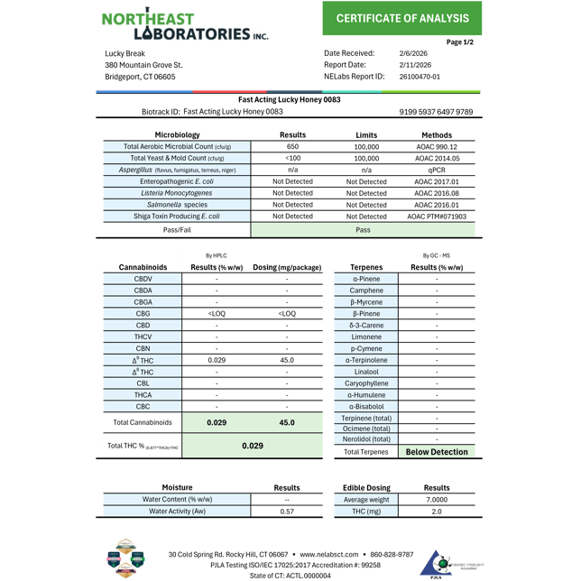 Lucky Break - Fast Acting Honey (H) (5.47oz) C0130000083 - Image 3
