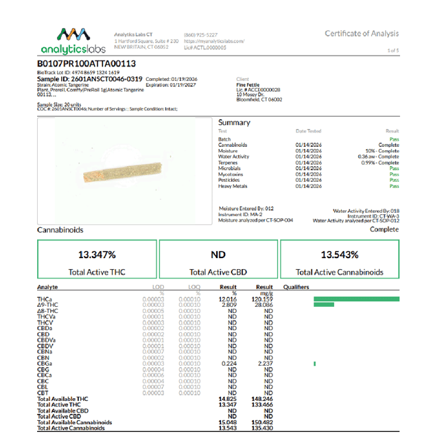 Comffy - Atomic Tangerine (S) 1g Pre-Roll 1pk (1g) C0140000113 - Image 3