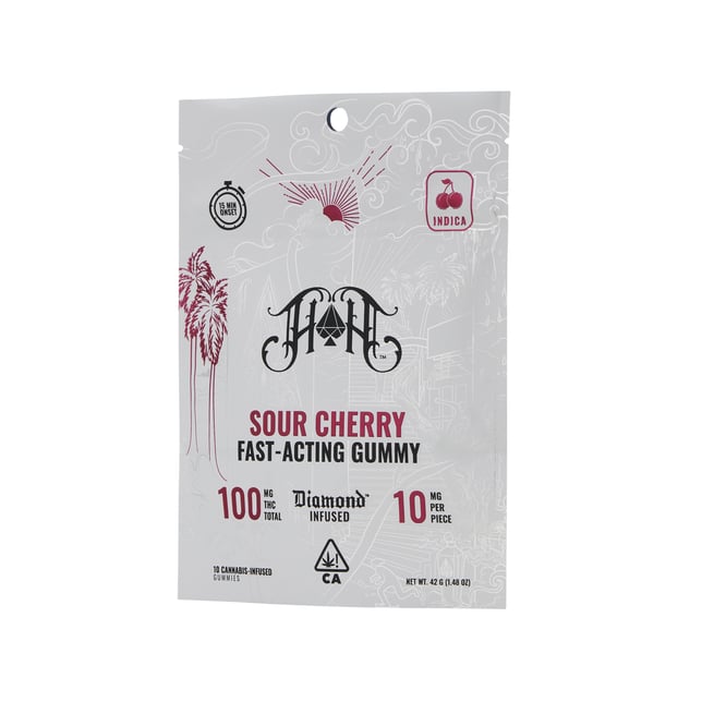 Sour Cherry | Indica - Fast-Acting Gummies - 100mg THC - Image 2
