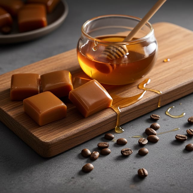 Caramels BON BOMBS Espresso Honey (DOHC) Edibles - 10pk 100mg THC - Image 2
