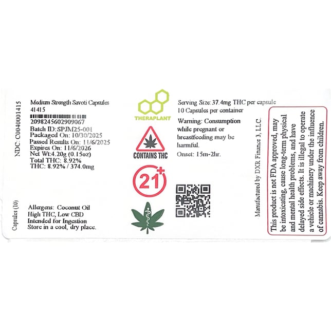 Theraplant - Savoti (S) Capsules (37.4mg 10pk) C0040001415 - Image 2 Theraplant - Savoti (S) Capsules (37.4mg 10pk) C0040001415 - Image 2