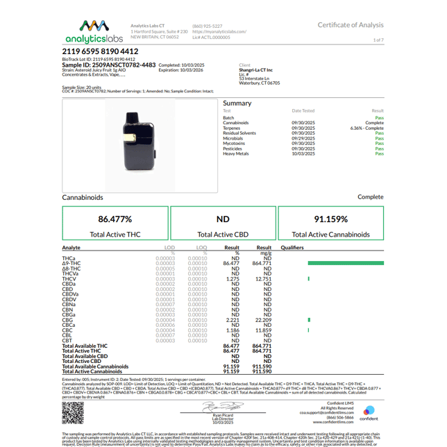 Asteroid  Fruit Fritter (H) AIO Disposable Vape  C0170000007 - Image 2