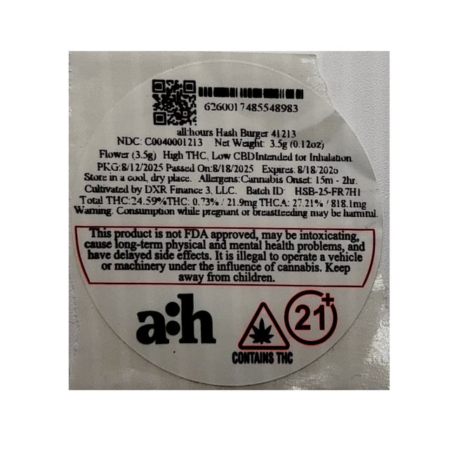 all:hours - Hash Burger (I) Flower  C0040001213 - Image 2