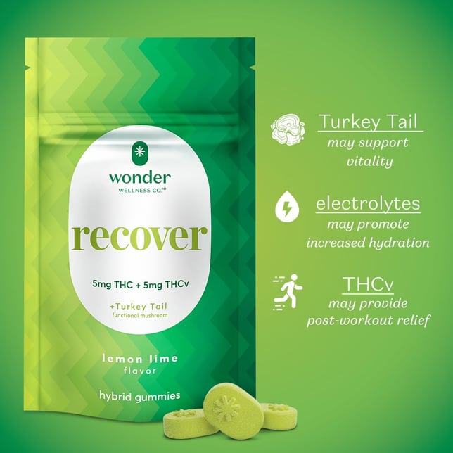 *Wonder | Recover 1:1 Lemon Lime Gummies [20pk] (100mg THC/100mg THCv) - Image 2