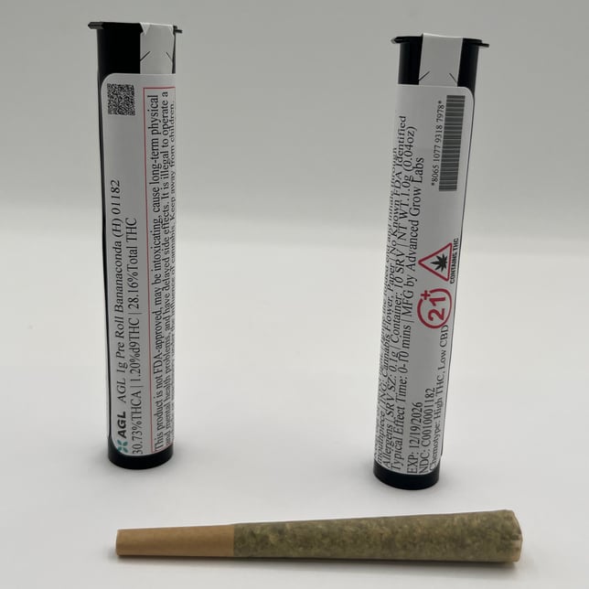 AGL - Bananaconda (H) 1g Pre-Roll 1pk (1g) C0010001182 - Image 2