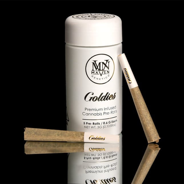 Chrome Dome Goldies Infused Pre-Rolls 5-Pack [3g] - Image 2