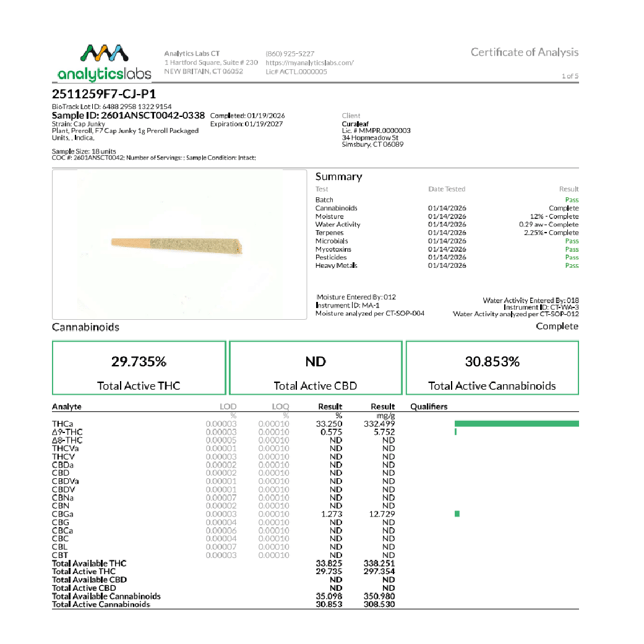 Grassroots - White Caps (I) 1g Pre-Roll 1pk (1g) C0030001419 - Image 3