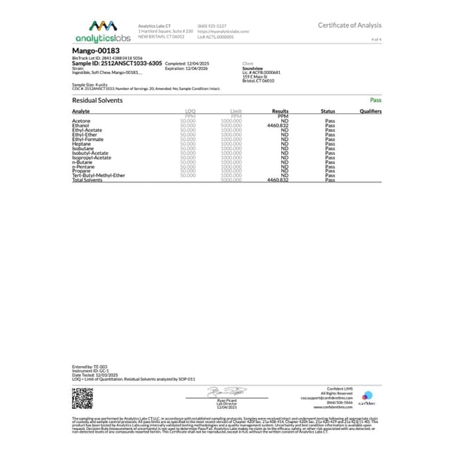 SoundView - Mellow Mango (I) Gummies (4.95mg THC 5.10mg CBD 5.03mg CBN 20pk) C0080000183 - Image 6 SoundView - Mellow Mango (I) Gummies (4.95mg THC 5.10mg CBD 5.03mg CBN 20pk) C0080000183 - Image 6