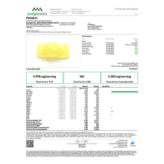 Encore - Pineapple Raspberry (H) Gummies (10mg 10pk) C0020027454 - Image 3