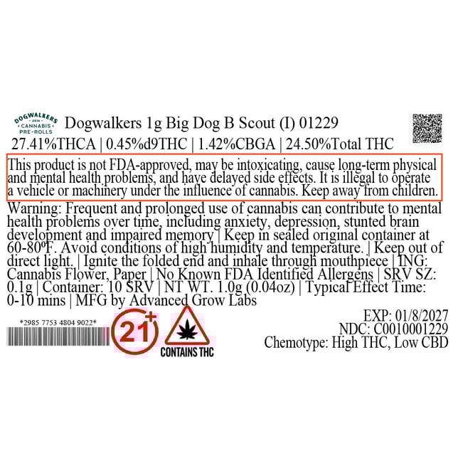 Dogwalkers - B Scout (I) 1g Pre-Roll 1pk (1g) C0010001229 - Image 3