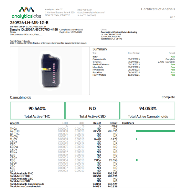Lighthouse - Motorboat (I) Disposable Vape (1g) C0060000307 - Image 3