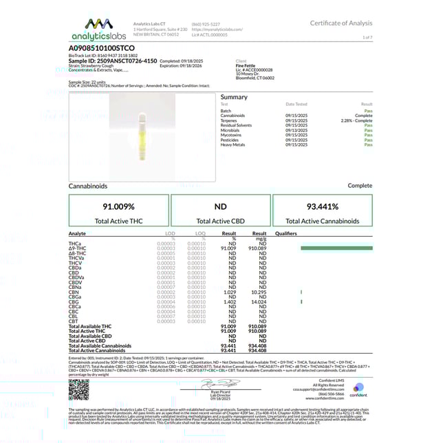 Comffy  Strawberry Cough (S) Vape Cartridge  C0140000084 - Image 3